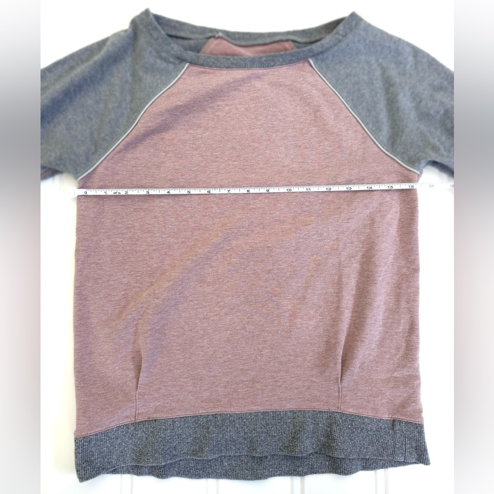 EUC! LULULEMON 🍋 Women’s Crew Love Pullover Heathered Berry/Medium Grey Size 6 - Picture 8 of 10